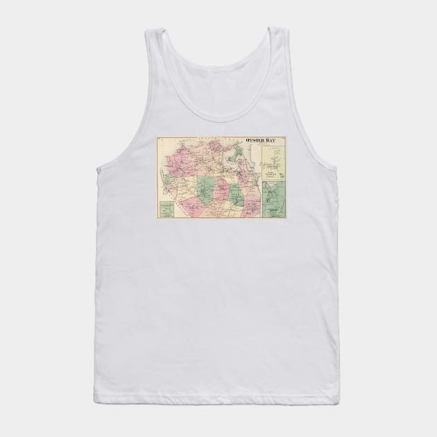 Vintage Map of Oyster Bay New York (1873) Tank Top by Bravuramedia